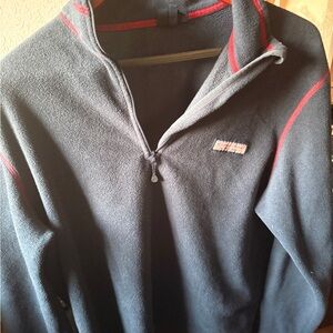Vineyard Vines Navy and Crimson Zip-Up Sweater